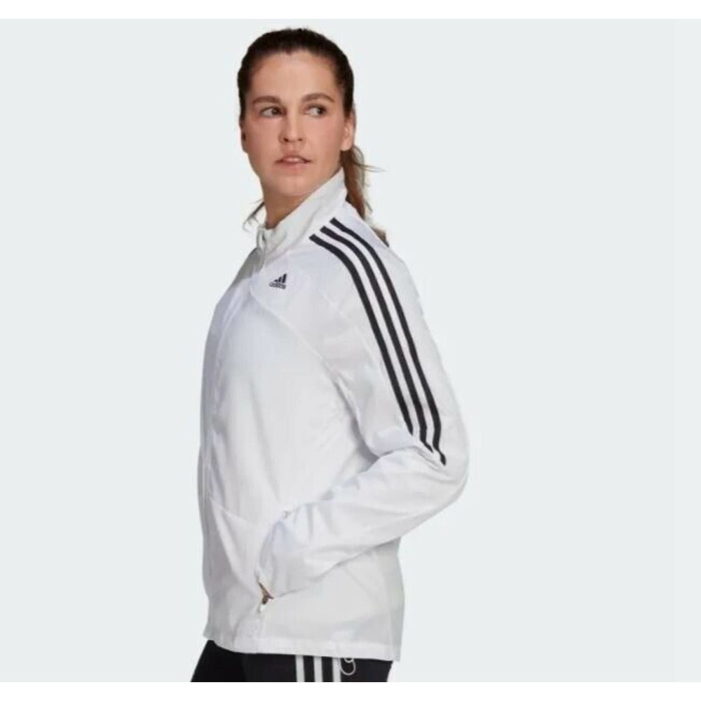 White Adidas Marathon Jacket - Large - Picture 3 of 8